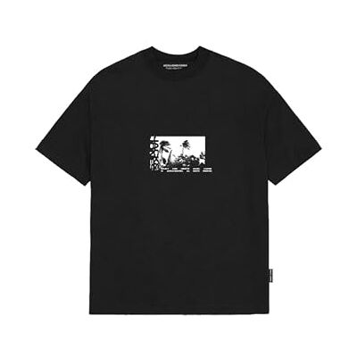 JACK & JONES Jcosago Tee Ss Crew Neck FST, svart, XS JACK & JONES Jcosago Tee Ss Crew Neck FST, svart, XS