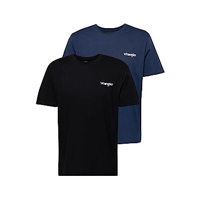 Wrangler Herr 2 pack tecken off tee t-shirt, äkta marinblå, stor, True marinblå, L Wrangler Herr 2 pack tecken off tee t-shirt, äkta marinblå, stor, True marinblå, L