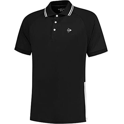 Dunlop Men's Club Mens Polo Tennis Shirt, Svart/Vit, XXL, Svart/vit, XXL Dunlop Men's Club Mens Polo Tennis Shirt, Svart/Vit, XXL, Svart/vit, XXL