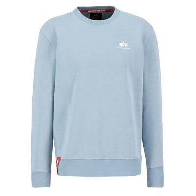 Alpha Industries Basic Small Logo-Sweatshirt för män Greyblue Alpha Industries Basic Small Logo-Sweatshirt för män Greyblue