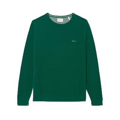 GANT Cotton Pique C-Neck, Djup skogsgrön, XL GANT Cotton Pique C-Neck, Djup skogsgrön, XL
