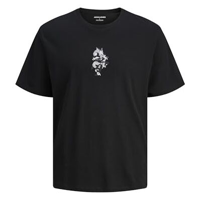 JACK & JONES Jjmiko Tee Ss Crew Neck, svart, L JACK & JONES Jjmiko Tee Ss Crew Neck, svart, L