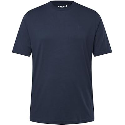 Men Plus Män Plus herr stora storlekar överdimensionerade herrkläder L-8XL herr + t-shirt, basic, halv ärm, rund hals, upp till 8 XL 836276, Marinblå, L Men Plus Män Plus herr stora storlekar överdimensionerade herrkläder L-8XL herr + t-shirt, basic, halv ärm, rund hals, upp till 8 XL 836276, Marinblå, L