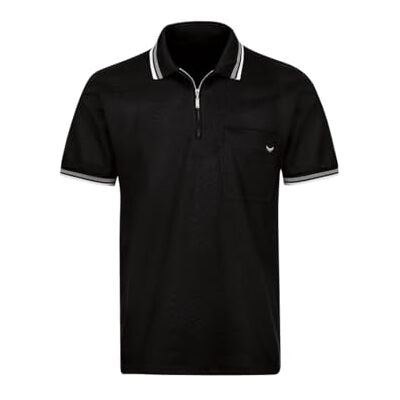 Trigema herr poloshirt med dragkedja, stor XXXXX-Large, svart (svart 008) Trigema herr poloshirt med dragkedja, stor XXXXX-Large, svart (svart 008)