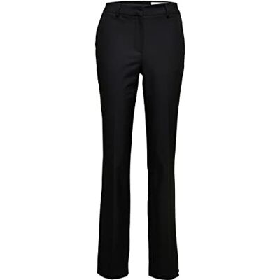 SELECTED FEMME bestseller a/s SLFELIANA MW Straight Pant B NOOS-byxor, svart, 34/30, svart, 34W x 30L SELECTED FEMME bestseller a/s SLFELIANA MW Straight Pant B NOOS-byxor, svart, 34/30, svart, 34W x 30L