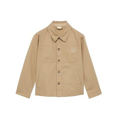 s.Oliver Overshirt av bomullsblandning med etikett och påsydda fickor, Beige, 158-164 plus size s.Oliver Overshirt av bomullsblandning med etikett och påsydda fickor, Beige, 158-164 plus size