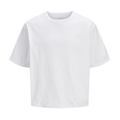 JACK & JONES Jormanchester Blanks Crop Tee Ss Cn, Ljus vit, XL JACK & JONES Jormanchester Blanks Crop Tee Ss Cn, Ljus vit, XL
