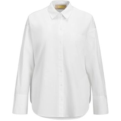 JACK & JONES Jxhenna Ls Poplin Patch Shirt WVN, Blanc De Blanc, S JACK & JONES Jxhenna Ls Poplin Patch Shirt WVN, Blanc De Blanc, S