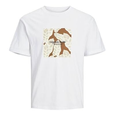 JACK & JONES JACK&JONES PLUS JORSEQUOIA Tee SS Crew Neck PLS, Ljus vit, 3XL JACK & JONES JACK&JONES PLUS JORSEQUOIA Tee SS Crew Neck PLS, Ljus vit, 3XL