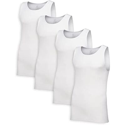 Fruit of the Loom Undertröja för män (förpackning med 4), Vanlig – tank – 4-pack vit, M Fruit of the Loom Undertröja för män (förpackning med 4), Vanlig – tank – 4-pack vit, M