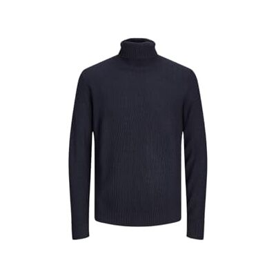JACK & JONES Bestseller A/S Herr Jorkyle Stickad Roll Neck stickad tröja, Totalförmörkelse, M JACK & JONES Bestseller A/S Herr Jorkyle Stickad Roll Neck stickad tröja, Totalförmörkelse, M