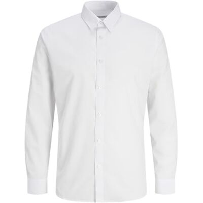 JJ REBEL Jrebgavin Solid skjorta Ls Noos skjorta, Vit, M JJ REBEL Jrebgavin Solid skjorta Ls Noos skjorta, Vit, M