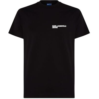 KARL LAGERFELD JEANS , Herr, Slim Kortärm Essential Logo T-Shirt, Slim Fit, Svart, L KARL LAGERFELD JEANS , Herr, Slim Kortärm Essential Logo T-Shirt, Slim Fit, Svart, L