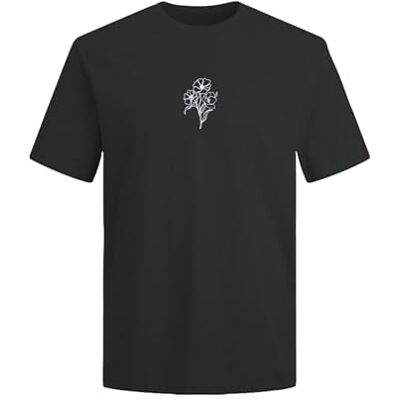 JACK & JONES Jjdrew Tee Ss Crew Neck, svart, L JACK & JONES Jjdrew Tee Ss Crew Neck, svart, L