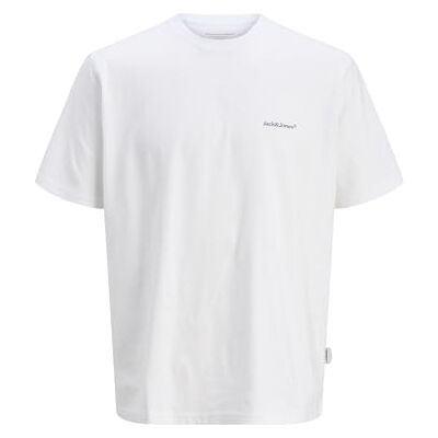 JACK & JONES T-shirt för män ryggtryck T-shirt, Ljus vit, XL JACK & JONES T-shirt för män ryggtryck T-shirt, Ljus vit, XL