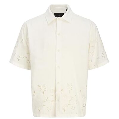 JACK & JONES Jprblajosh Broderie Anglaise S/S skjorta, Molndansare, XXL JACK & JONES Jprblajosh Broderie Anglaise S/S skjorta, Molndansare, XXL