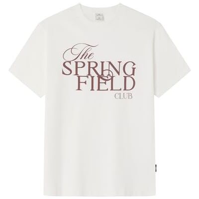 Springfield Club T-shirt herr, Elfenben, S Springfield Club T-shirt herr, Elfenben, S