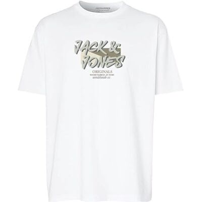 JACK & JONES Jorvarenna Tee Ss Crew Neck Fst, Ljus vit, S JACK & JONES Jorvarenna Tee Ss Crew Neck Fst, Ljus vit, S