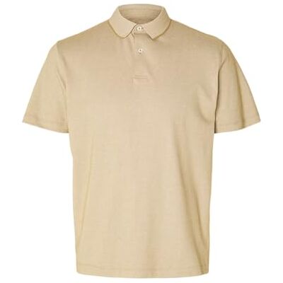 SELECTED HOMME SELETED HOMME Slhleroy Ss Polo Noos pikétröja för män, Antik brons/detalj: twist Eget, L SELECTED HOMME SELETED HOMME Slhleroy Ss Polo Noos pikétröja för män, Antik brons/detalj: twist Eget, L