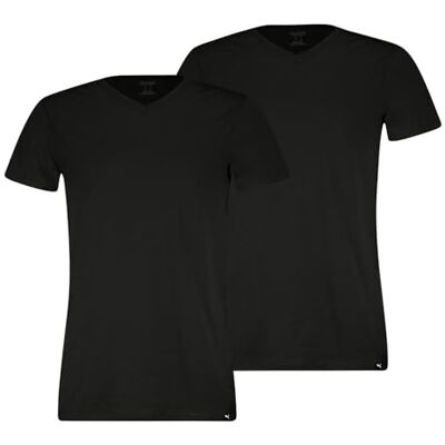PUMA Everyday V-ringad Tee 2P, svart, XL PUMA Everyday V-ringad Tee 2P, svart, XL