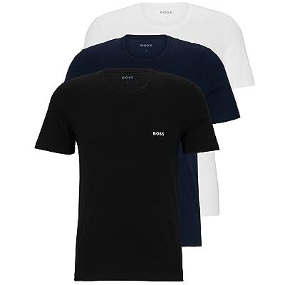 Boss T-shirt för män, Ljus vit blå marin jord svart, XL Boss T-shirt för män, Ljus vit blå marin jord svart, XL