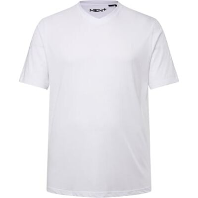 Men Plus Män Plus herr stora storlekar överdimensionerade herrkläder L-8XL herr + t-shirt, basic, halvärm, V-hals, upp till 8 XL 836279, Snövit, 6XL Men Plus Män Plus herr stora storlekar överdimensionerade herrkläder L-8XL herr + t-shirt, basic, halvärm, V-hals, upp till 8 XL 836279, Snövit, 6XL