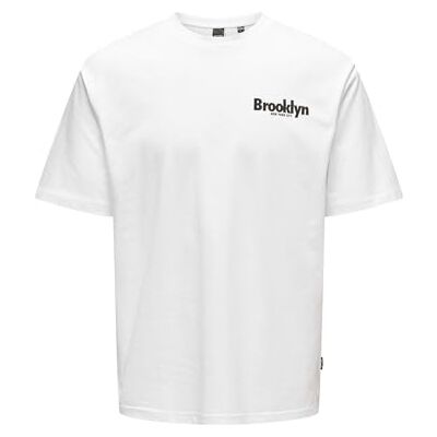 Only & Sons Onskeane RLX Ss Print Tee Noos, Ljus vit, XXL Only & Sons Onskeane RLX Ss Print Tee Noos, Ljus vit, XXL