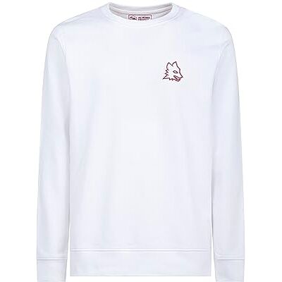 AS Roma GIL S.R.L. Roma LUPA 3D Sweatshirt vit man XS, Vit, XS AS Roma GIL S.R.L. Roma LUPA 3D Sweatshirt vit man XS, Vit, XS