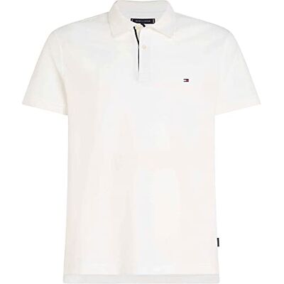 Tommy Hilfiger herr/S pikétröja, Vit, S Tommy Hilfiger herr/S pikétröja, Vit, S