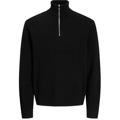 JACK & JONES Jprccmilano stitch stickad halv dragkedja Sn, svart, L JACK & JONES Jprccmilano stitch stickad halv dragkedja Sn, svart, L
