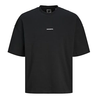 JACK & JONES Jcoinfinity Print Back Sweat Ss Jnr, svart, 140 JACK & JONES Jcoinfinity Print Back Sweat Ss Jnr, svart, 140