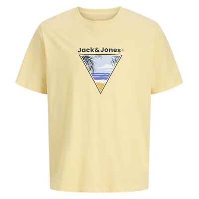 JACK & JONES Jjperry Tee Ss Crew Neck, Solljus, L JACK & JONES Jjperry Tee Ss Crew Neck, Solljus, L