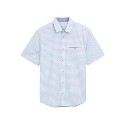 TOM TAILOR herrskjorta, 37987 – Powder Blue Small Space Check, XL TOM TAILOR herrskjorta, 37987 – Powder Blue Small Space Check, XL
