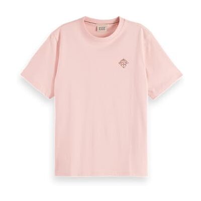 Scotch & Soda normal passform t-shirt med bröstkonstverk, Knappt där U634, XS Scotch & Soda normal passform t-shirt med bröstkonstverk, Knappt där U634, XS