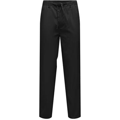 Only & Sons Onslou Pop Slim Tapered 0222 String byxa, svart, XXL Only & Sons Onslou Pop Slim Tapered 0222 String byxa, svart, XXL