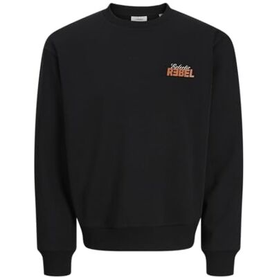 JJ REBEL Jrebjim Sweat Crew Neck Sn, svart, XS JJ REBEL Jrebjim Sweat Crew Neck Sn, svart, XS