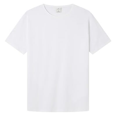 Springfield V Neck Lycra T-shirt för män, Standard vit, L Springfield V Neck Lycra T-shirt för män, Standard vit, L