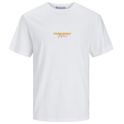 JACK & JONES JACK&JONES JORARUBA Puff Branding Tee SS Crew Neck, Ljus vit, L JACK & JONES JACK&JONES JORARUBA Puff Branding Tee SS Crew Neck, Ljus vit, L