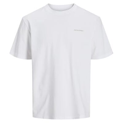 JACK & JONES Jcopacer Back Print Tee Ss Crew Neck, Ljus vit, M JACK & JONES Jcopacer Back Print Tee Ss Crew Neck, Ljus vit, M