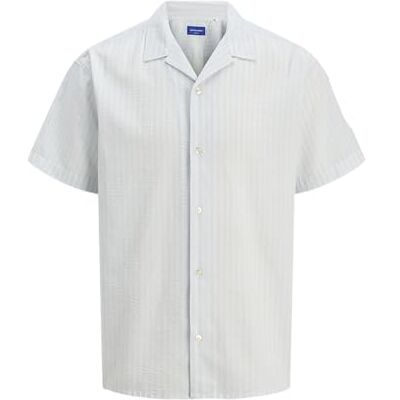 JACK & JONES Jorluke Seersucker Resort Shirt Ss, Kashmirblå, M JACK & JONES Jorluke Seersucker Resort Shirt Ss, Kashmirblå, M