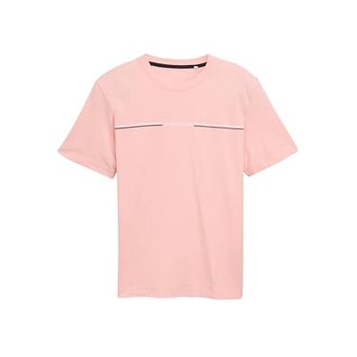 TOM TAILOR T-shirt för män med logotryck av ekologisk bomull, 15950 Blush Pink, XS TOM TAILOR T-shirt för män med logotryck av ekologisk bomull, 15950 Blush Pink, XS
