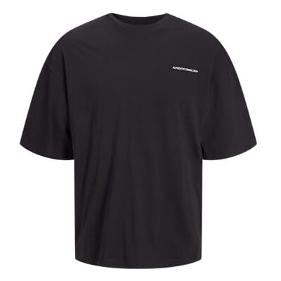 JACK & JONES Jjalmos Tee Ss Crew Neck, svart, L JACK & JONES Jjalmos Tee Ss Crew Neck, svart, L