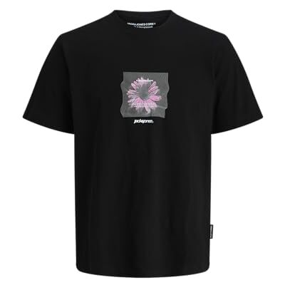 JACK & JONES Jcorecharge Photo Print Tee Ss Crew Neck, svart, L JACK & JONES Jcorecharge Photo Print Tee Ss Crew Neck, svart, L