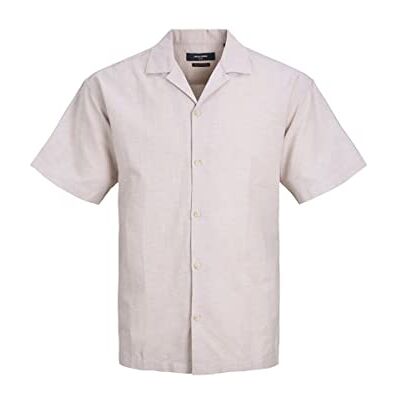 JACK & JONES Herr JPRBLUSUMMER linne resort skjorta S/S SN skjorta, Crockery/passform: avslappnande passform, L, Crockery/passform: relax fit, L JACK & JONES Herr JPRBLUSUMMER linne resort skjorta S/S SN skjorta, Crockery/passform: avslappnande passform, L, Crockery/passform: relax fit, L