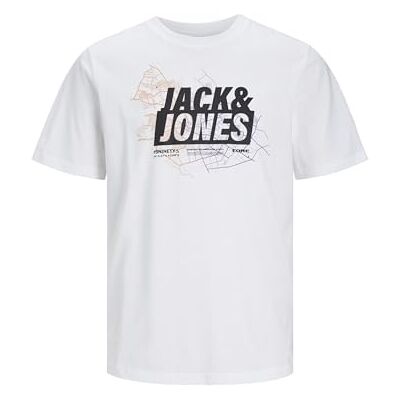 JACK & JONES JCOMAP Logo Tee SS Crew Neck SN, Vit, XS JACK & JONES JCOMAP Logo Tee SS Crew Neck SN, Vit, XS