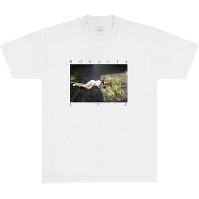 ROSALÍA Unisex-vuxen officiell Merch Lux foto t-shirt vit, Vitt, XL ROSALÍA Unisex-vuxen officiell Merch Lux foto t-shirt vit, Vitt, XL