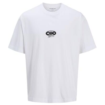 JACK & JONES Jcostratus Graphic Tee Ss Crew Neck, Ljus vit, XS JACK & JONES Jcostratus Graphic Tee Ss Crew Neck, Ljus vit, XS