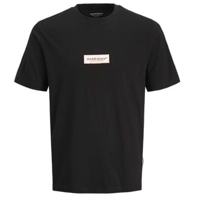 JACK & JONES Jorsplit Fakestitch branding Tee Ss Cn, svart, XL JACK & JONES Jorsplit Fakestitch branding Tee Ss Cn, svart, XL