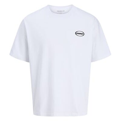 JACK & JONES herr Jcolido foto back tee Ss crew neck, Ljus vit, M JACK & JONES herr Jcolido foto back tee Ss crew neck, Ljus vit, M