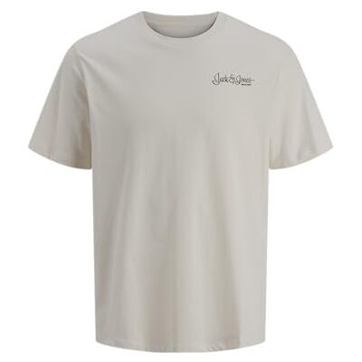 JACK & JONES Jjyuki Back Tee Ss Crew Neck Bf, Moonbeam, M JACK & JONES Jjyuki Back Tee Ss Crew Neck Bf, Moonbeam, M